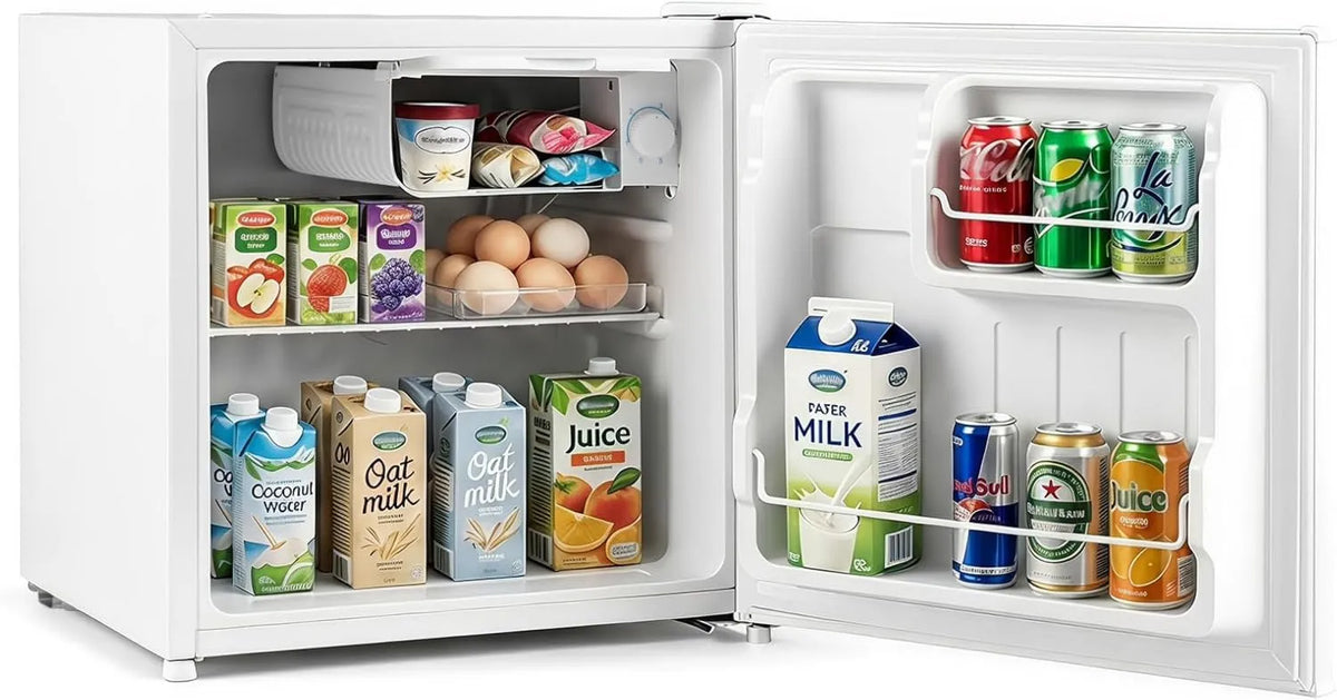 COSTWAY Congelador, 46 L, silencioso, removível, Frigorífico pequeno com temperatura ajustável 5 níveis, quarto, escritório