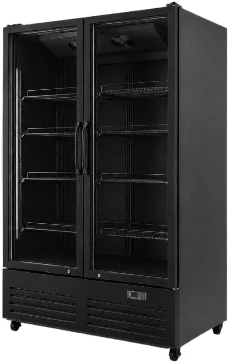 Generic Produto 751 Litros, Gabinete de bebidas profissionais 2 portas pretas, Frio ventilado