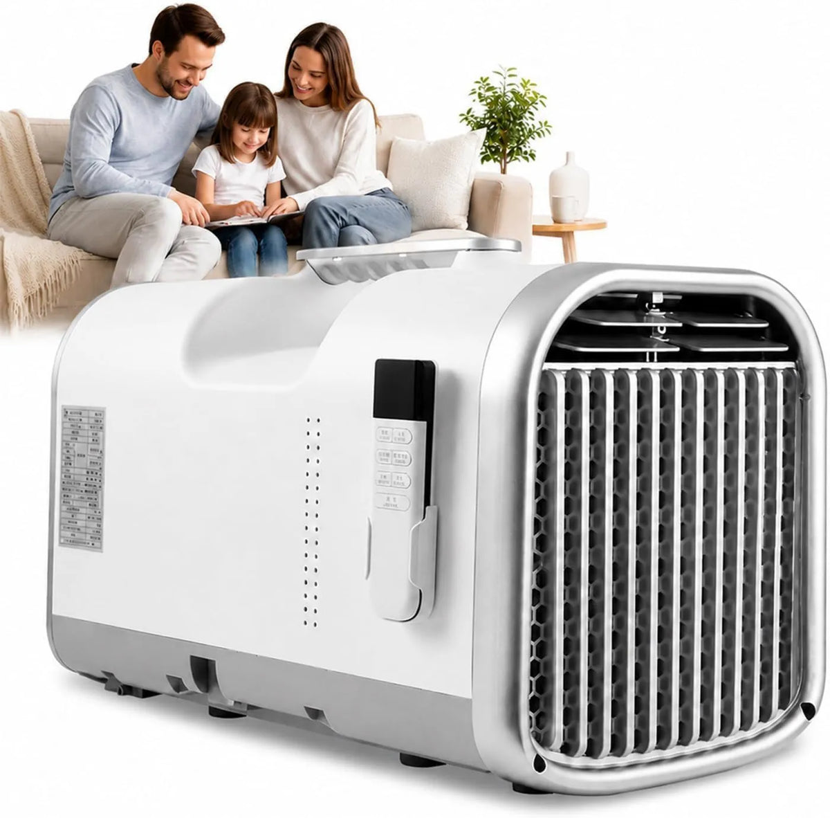 BoTongSiHai Ar condicionado, Portátil, Branco, 5100 BTU, Modo de arrefecimento, desumidificação, ventilação e sono, Sem instalação, Ruído baixo, Branco