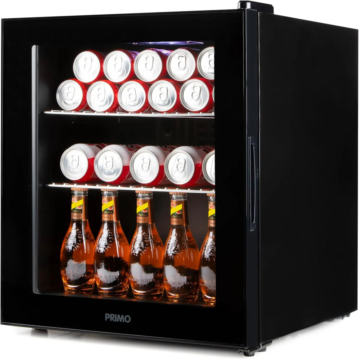 Frigorífico, 46 L, PRIMO PR178BC, independente, vidro, preto, Minibar, PRIMO PR178BC Frigorífico de bebidas - Minibar - Mini-frigorífico - Porta