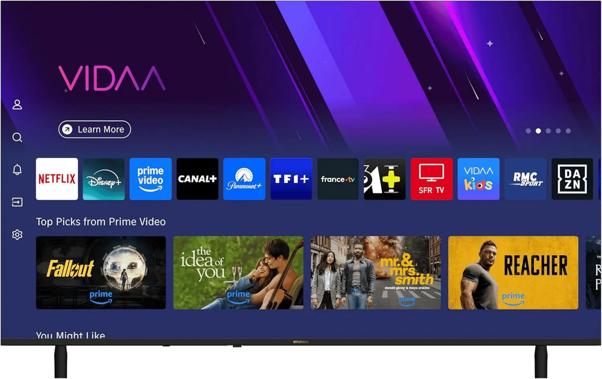 HYUNDAI Smart TV, 50 polegadas, TV, QLED, som Dolby, HDMI, USB, Wi-Fi, Full HD, Narrow, Preto, Dolby Audio, 127 cm, 3 HDMI, 2 USB, WiFi, Netflix, Youtube