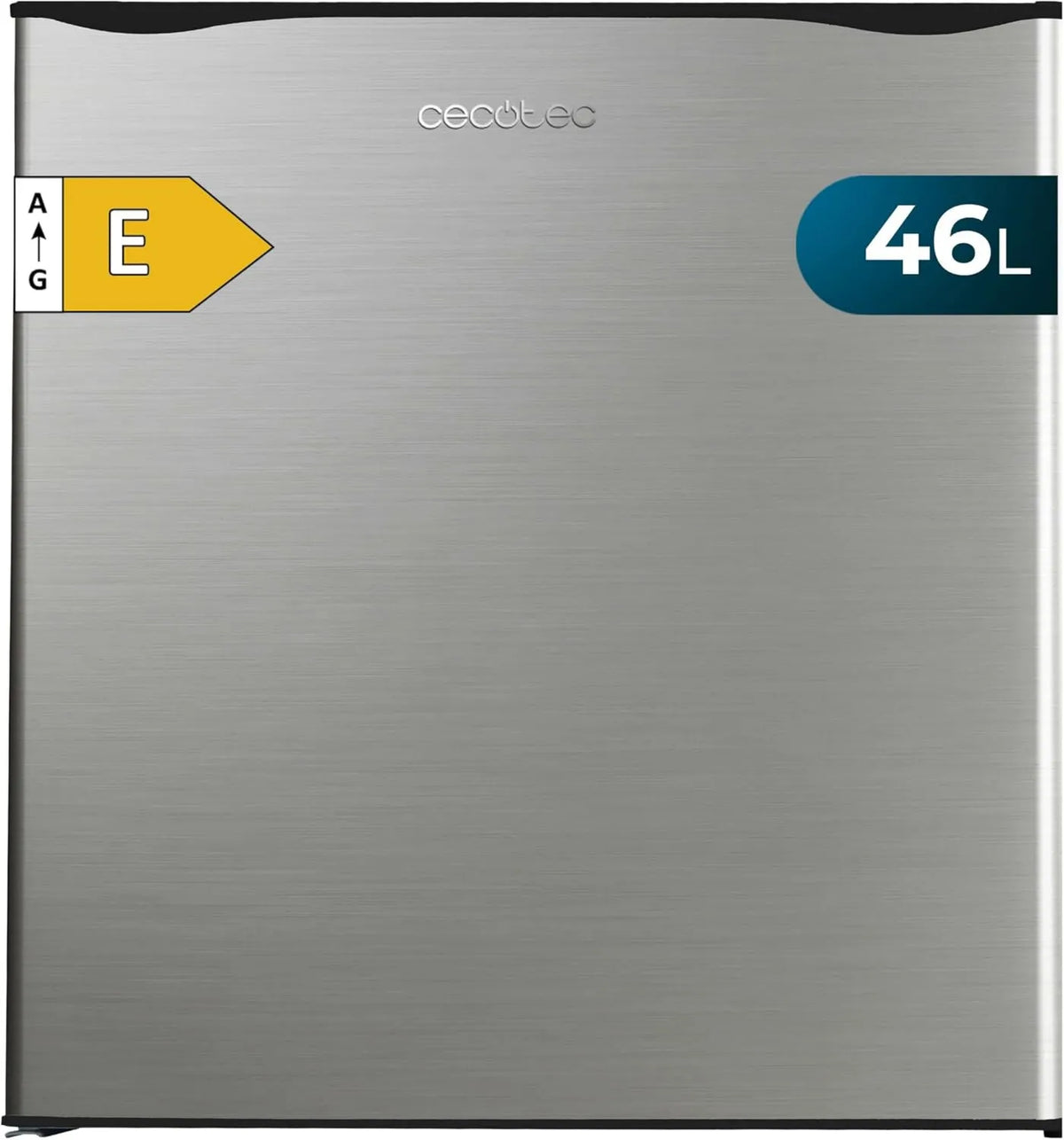 Cecotec Frigorífico, 46 L, aço inoxidável, Altura 48, Largura 48 cm, 7 cm, Cecotec Frigorífico Pequeno Mini Bar 46L GrandCooler 20000
