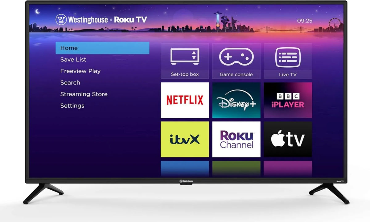 Westinghouse Apple 1080p Smart TV, 40 polegadas, TV, HDR, som Dolby, HDMI, USB, Full HD, ecrã grande 40', BBC, Netflix, Freeview Play