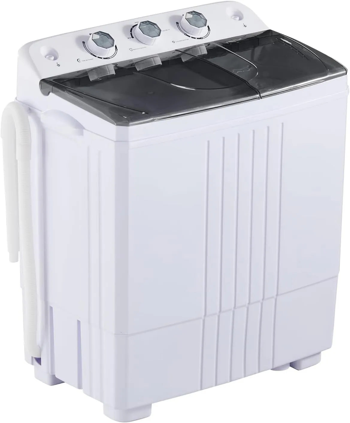 Generic Máquina de lavar roupa, 6 kg, portátil, temporizador, 5 kg + secador de 1, dormitórios, máquina de lavar duplo-vet com uma capacidade total de 6 kg