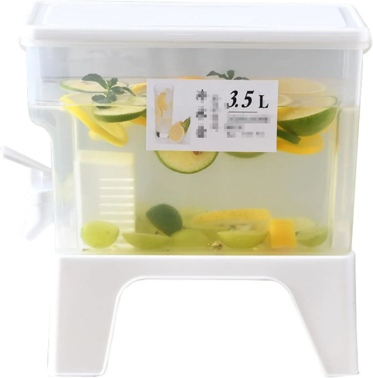 Generic Frigorífico, dispensador de água, dispensador de bebidas de plástico, suporte de plástico transparente, chaleira de água fria, sumo de frutas