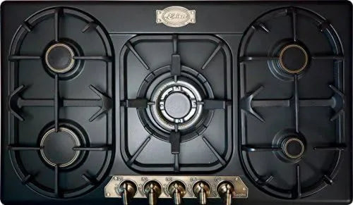 Kaiser Cozinha com forno, 90 cm, independente, ferro fundido, fogão 5 queimadores de alta qualidade, queimador WOK 3