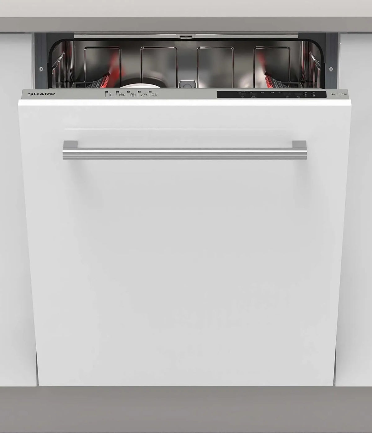 Sharp Máquina de lavar loiça QWNI14I47Ex, 60cm, 47dB, tudo incluído, Máquina de lavar loiça 60cm 13 Cutlery 47db Tudo integral - QWNI14I47Ex