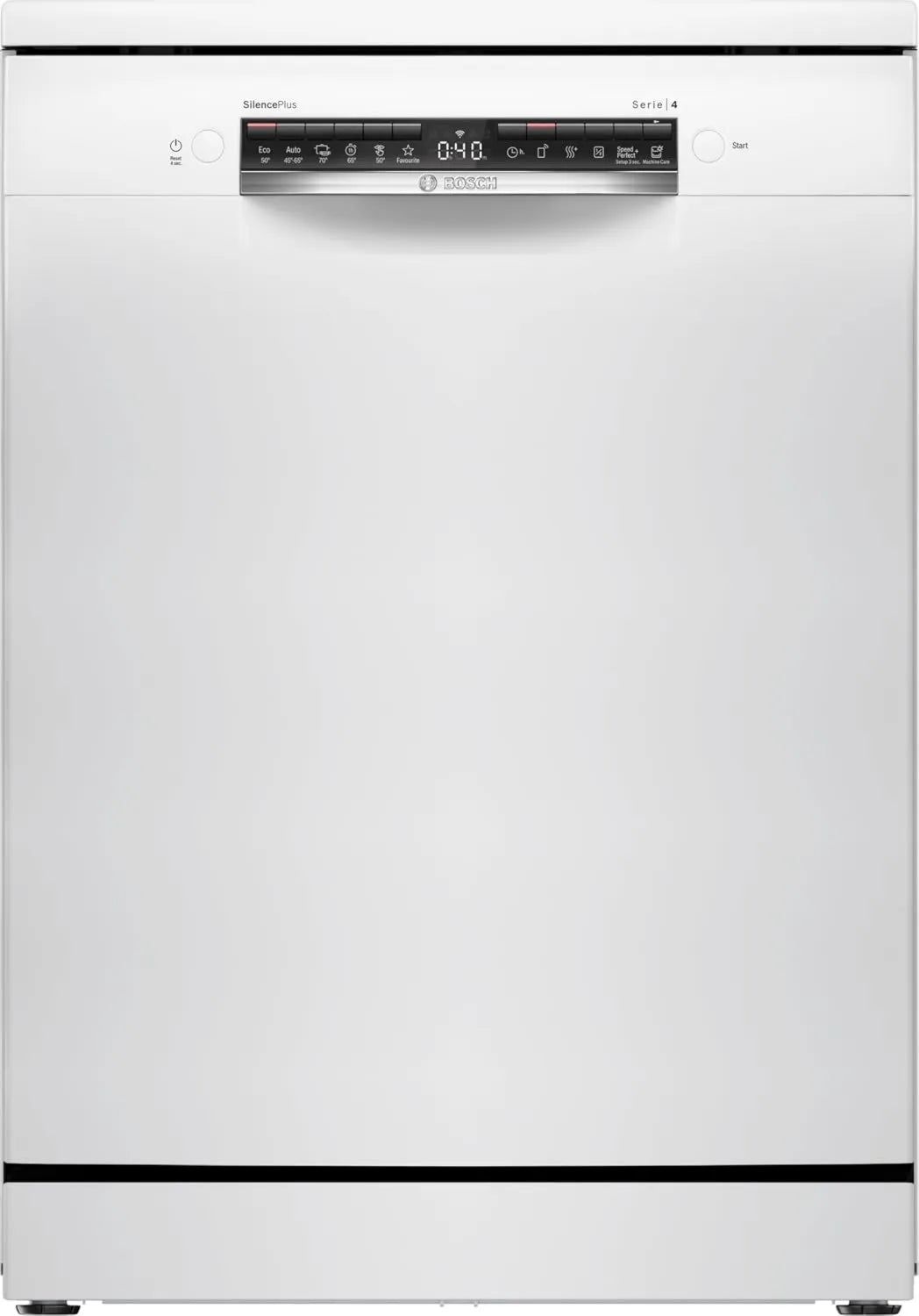 Bosch SMS4HMW08E Máquina de lavar loiça, 60 cm, silencioso, branco, cesta superior ajustável em 3 alturas, gaveta e cestas VarioFlex, Silence Plus