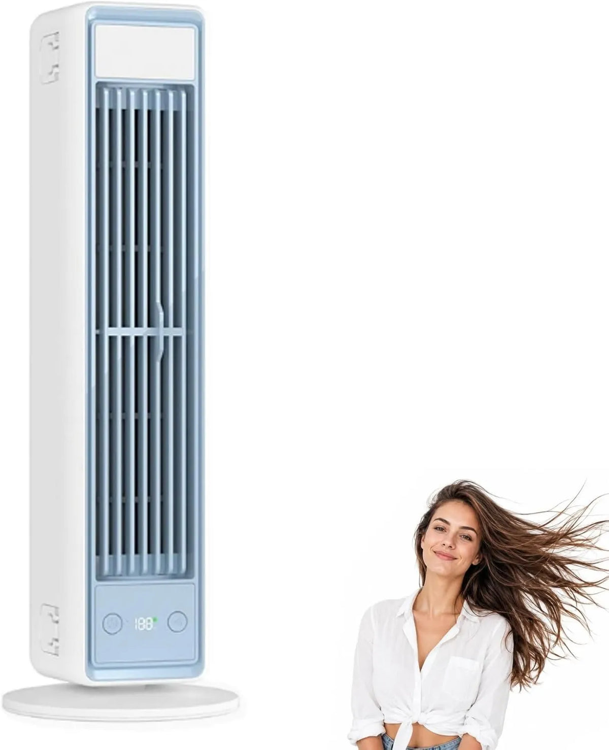 Reiteag BreezaMax Portable Air, Polar Breeze, BreezaMax Mini Cooling Ace, silencioso e eficiente em energia, 3 velocidades, design livre de lâminas