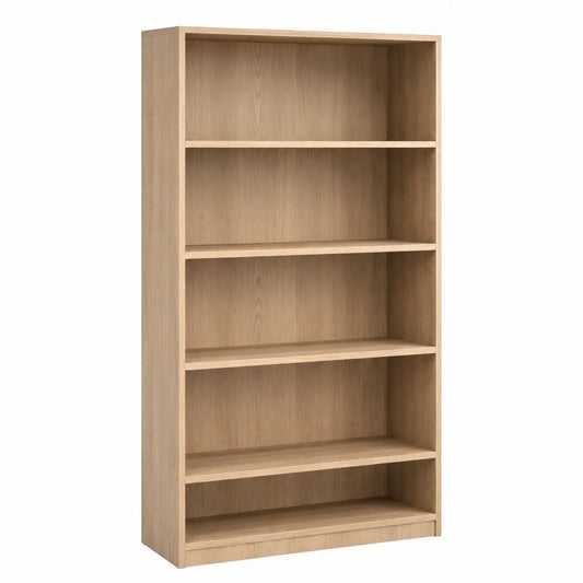 Estantería de madera aglomerada con 5 estantes en Roble