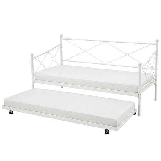 Cama nido de metal con colchones incluidos 90x190 cm