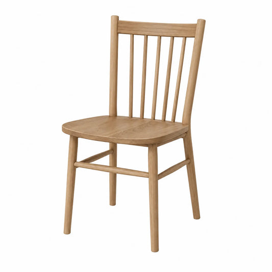 Silla de madera maciza de roble natural