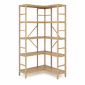 Estantería de esquina de madera maciza de 5 niveles 136x136x174 cm Marrón