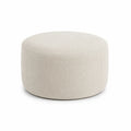 Puf redondo de poliéster Beige 60 cm