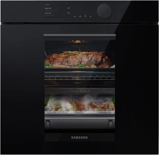 Samsung NV75T8549RK Forno elétrico, 75 L, toque, ecrã LCD, SAMSUNG NV75T8549RK ELETRIC QUATRO SMART 75L LCD INFRAESTRUTURA TÁCTILE DUPLO CUSSON