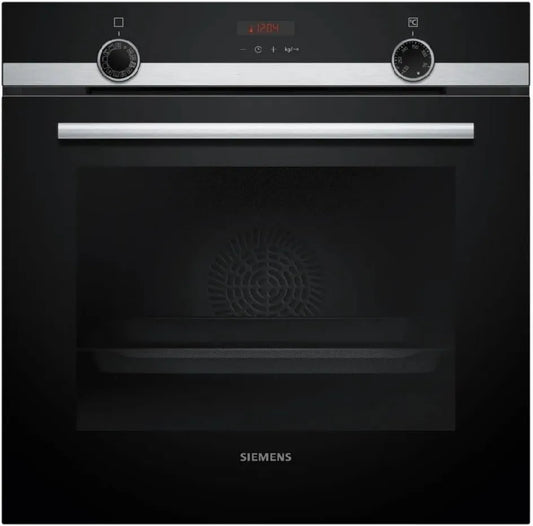 SIEMENS iQ300 HQ574AER3 Forno elétrico, 60 x 60 cm, 10 programas, encastrado, efeito 3D, vapor, ar quente 3D, aço, limpeza de pirólise, aquecimento