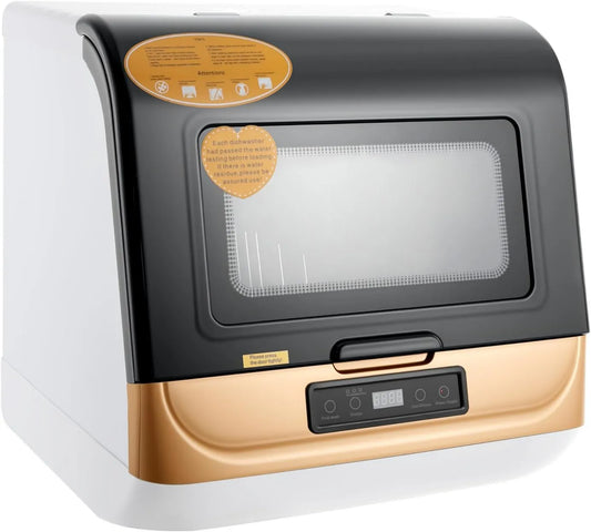 Wipportja Máquina de lavar loiça, 45 × 40 × 44.8cm, 800 W, Capacidade 4 a 6 Pessoas, 3 Modos, Singles e Cozinhas Pequenas