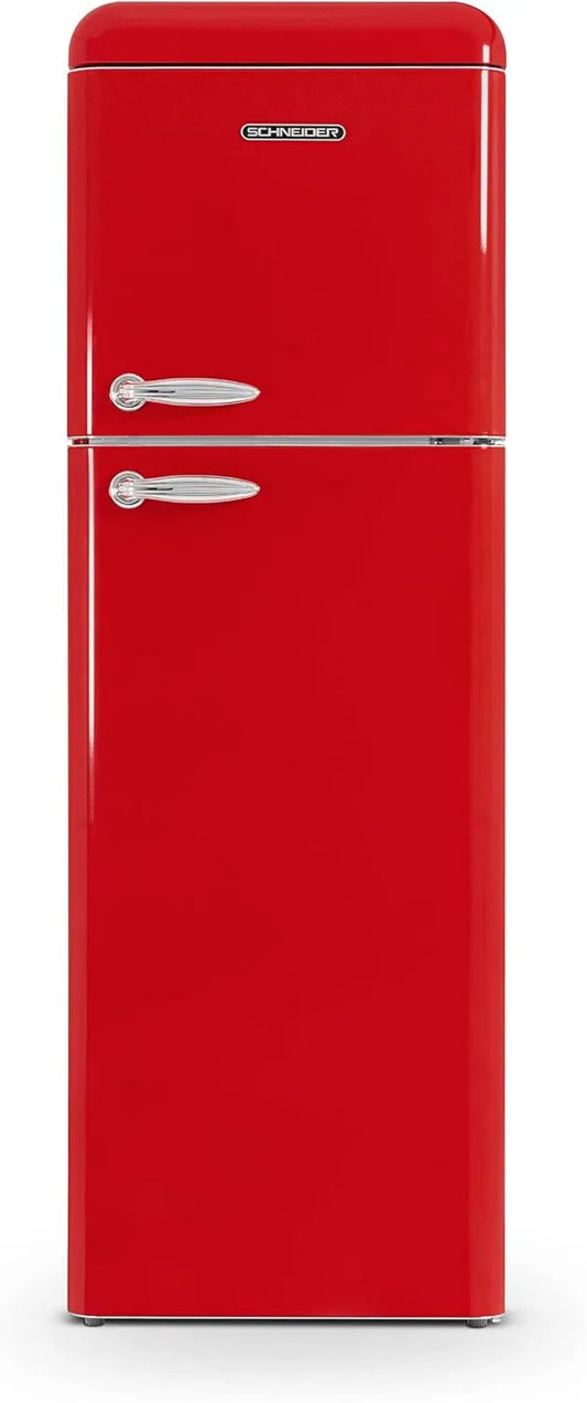 Frigorífico, 302 L, Schneider SCDD309VR, free-standing, termostato, vermelho, 227+75, 3 argilas de vidro, 302L, friowerveed