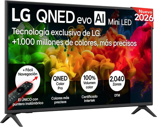 LG 43QNED81B6C Smart TV, 43 polegadas, TV, 4K UHD, 2026, LG TV QNED Evo AI 43'