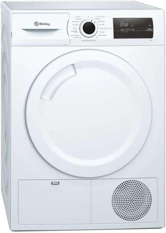 Secador, 1 kg, Balay 3SB287B, branco, 8 capacidade, eficiência A, tecnologia de bomba de calor