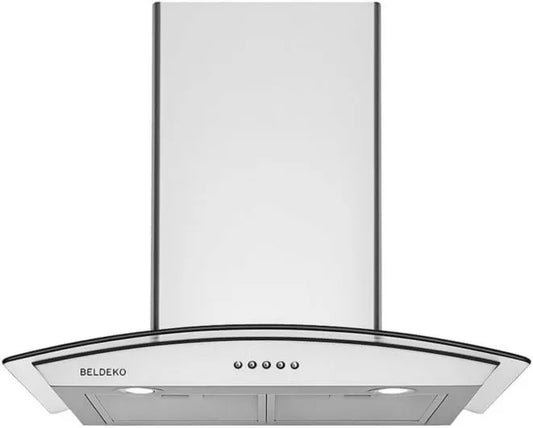 BELDEKO exaustor m3/h, 60 cm, 559 m3/h, capa de cozinha, instalação de parede, aço inoxidável, Reciclagem - Marca francesa