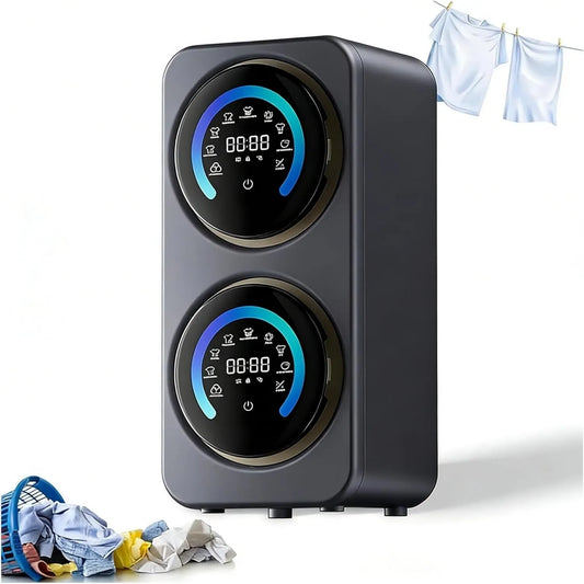 Generic Máquina de lavar roupa, 5 L, portátil, profissional, aço inoxidável, 5 ciclos de lavagem Programável, secagem a alta temperatura