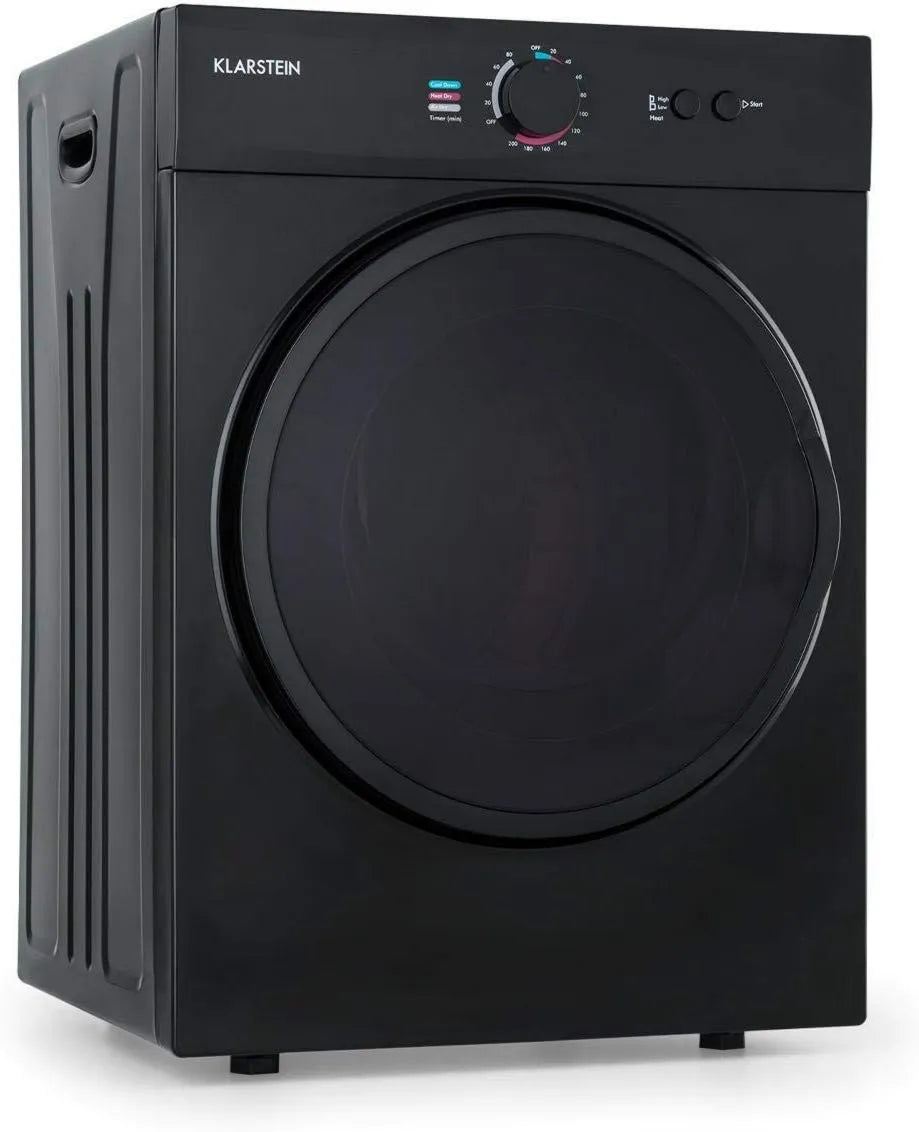 KLARSTEIN Dryer, 49 x 69 x 47, 5 cm, 1020 W, 3 kg, classe energética C, encastrado, independente, temporizador, aço inoxidável, preto, Secagem por