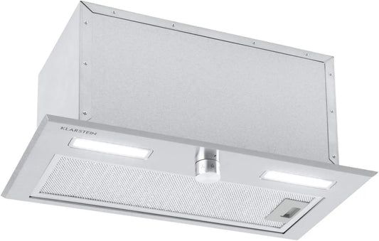 exaustor KLARSTEIN, 52 cm, 440 m3/h, capa de cozinha, iluminação LED, recesso, 3 níveis, aço inoxidável, 5 W, potência de extração: