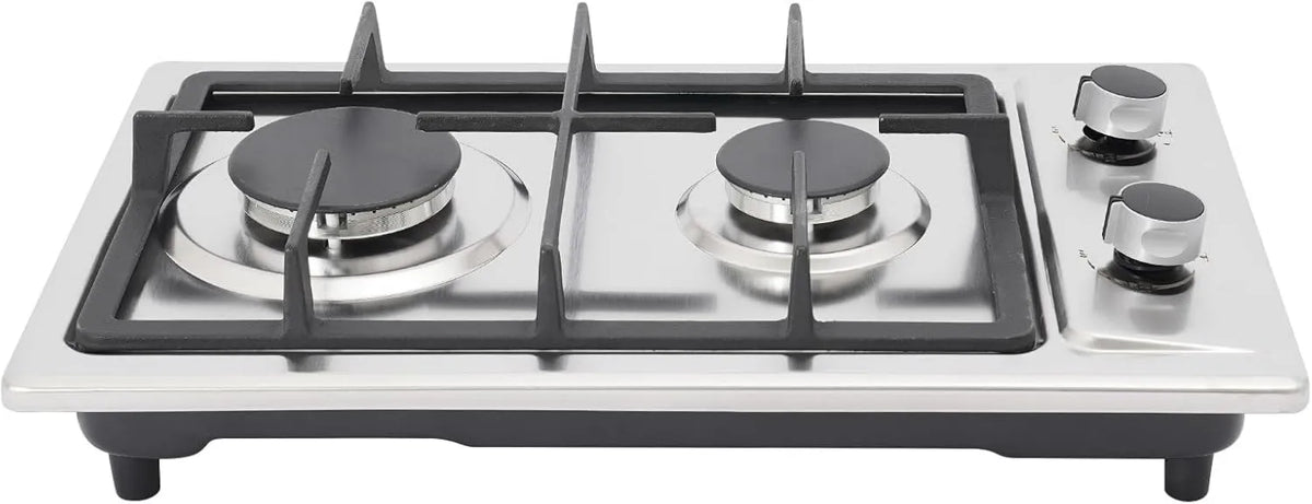 czyuRachel Placa de gás, integrada, placa de gás, bancada de trabalho, projeto compacto 51 x 31, 75 kW, 3 kW + 1, com válvula