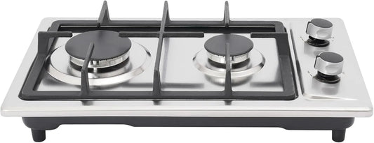 czyuRachel Placa de gás, integrada, placa de gás, bancada de trabalho, projeto compacto 51 x 31, 75 kW, 3 kW + 1, com válvula