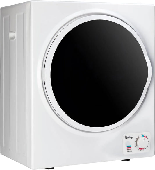 ROVSUN Secador, 850 W, 5 kg, aço inoxidável, branco, 5 kg - Mini secador compacto - controlo mecânico - Tambor de aço inoxidável e ABS 850 W