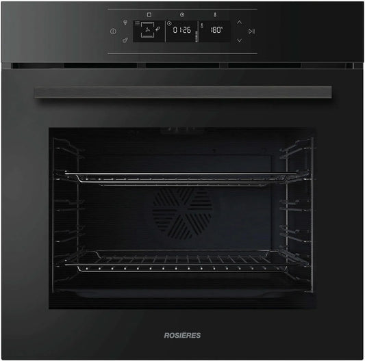 Rosieres Forno elétrico RO6T5G3YTB, 78 L, preto, preto forno de pirólise 78L anéis de assação RO6T5G3YTB