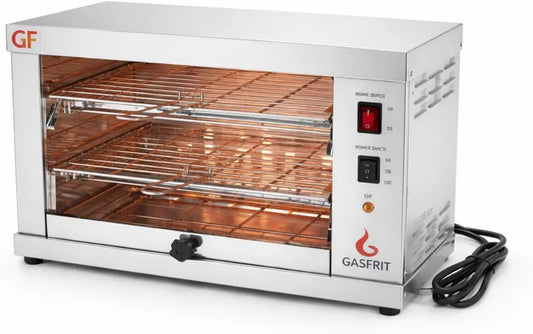 GASFRIT Torradeira, 3000 W, industrial, profissional, removível, aço inoxidável, industrial quartzo torradeira 2 pisos
