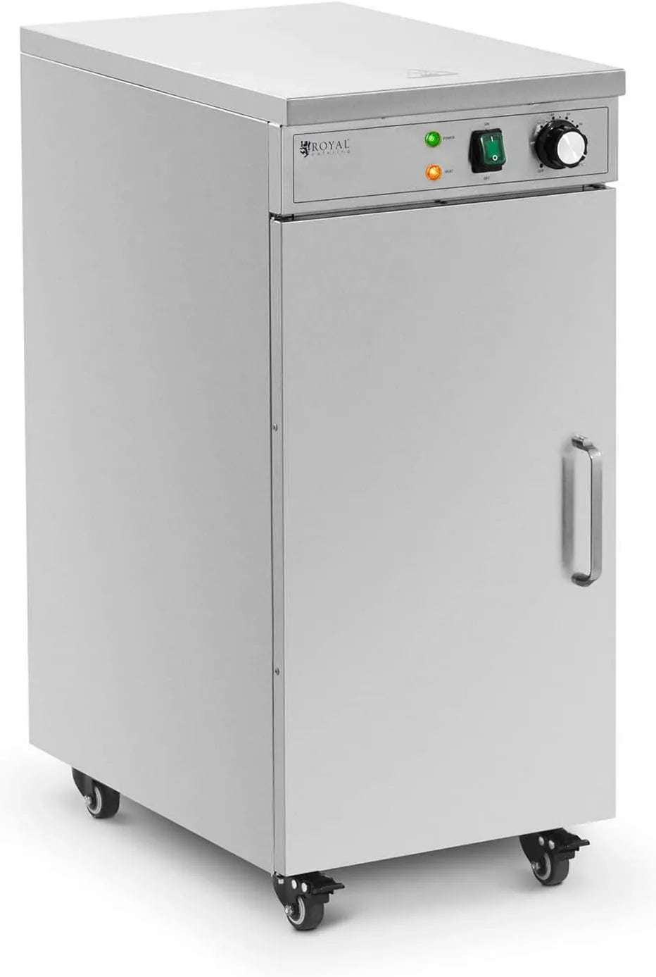 Produto Ø 29 cm, Royal Catering Roupeiro profissional aquecido 60 placas Max., 3 prateleiras Max 80 °C Aquecimento elétrico