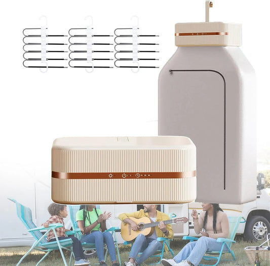 forplubossmmp Secador, 600 W, vapor, 5 camadas de suporte de vestuário, roupa desprendimento suspenso à temperatura constante