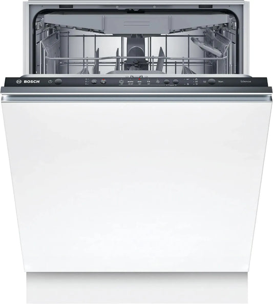 Bosch SMV25Ex06F Máquina de lavar loiça, 60 cm, aquaStop, built-in, vermelho, cesta superior ajustável de 3 alturas, Série 2, Info Light, Motor de indução