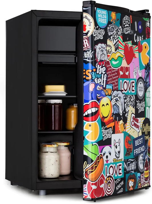 KLARSTEIN Congelador, 70 L, 42 dB, classe energética D, congelador, armário congelador, preto, porta com adesivo impresso BD