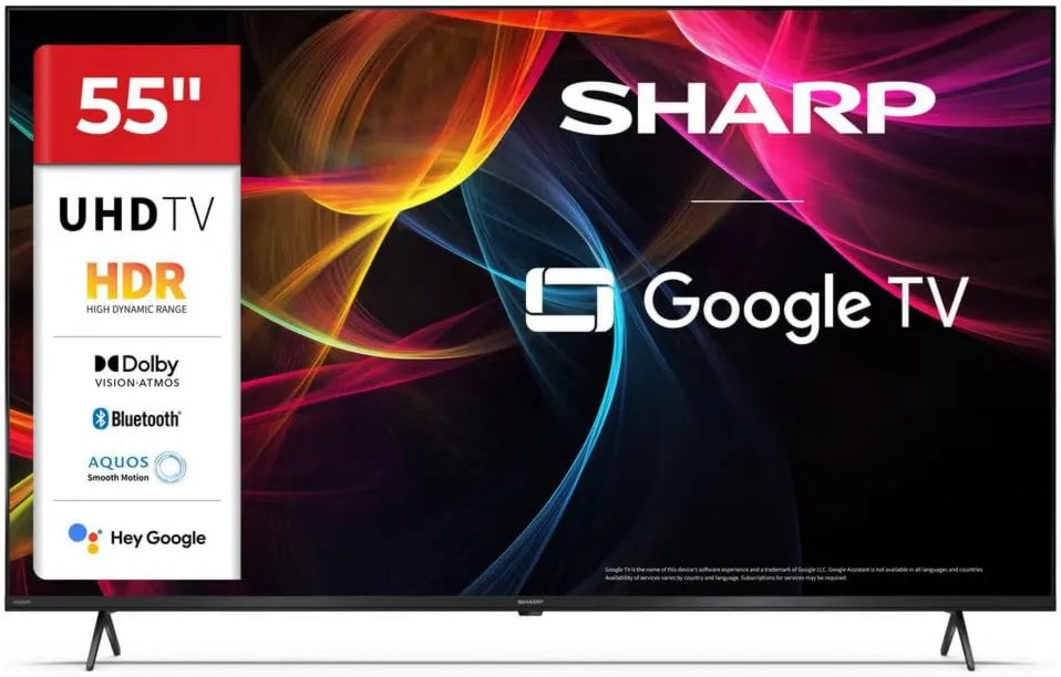 Sharp Google 55HL4265E Smart TV, 55 polegadas, TV, 4K UHD, som Dolby, série HL