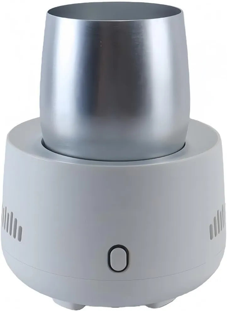 ACOLY Produto tampa isotérmica, copo de refrigeração com luz ambiente, 2 em 1, frigorífico elétrico para cerveja, café, sumo e iogurte - Branco