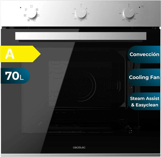 Cecotec Bolero Hexa M236000 Forno elétrico, 70 L, 2800 W, 6 programas, classe energética A, 6 funções, Cecotec forno multifuncional de encastrar
