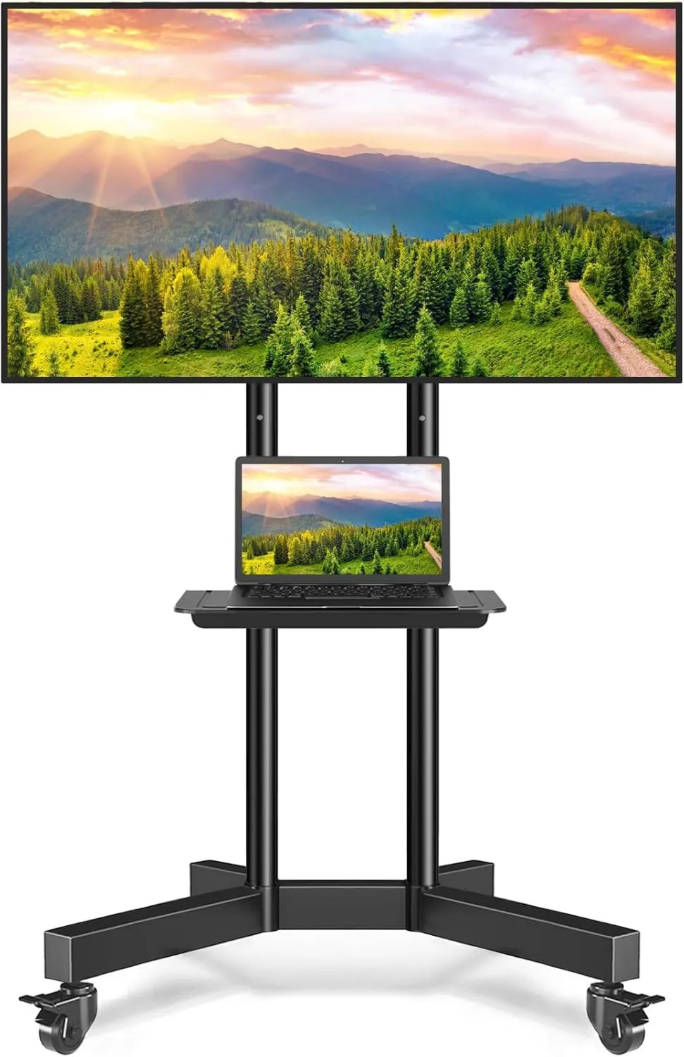 RFIVER suporte de TV de 80', 600x400 mm, rodas móveis, OLED, ecrã LCD, Max 50 kg de pé de carga, LCD / LED, suporte de TV móvel para