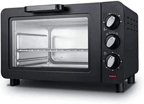 Generic Forno elétrico, 15 L, temporizador, grelha, compacto, pastelaria, máquina de cozedura de 15 litros para pastelaria doméstica