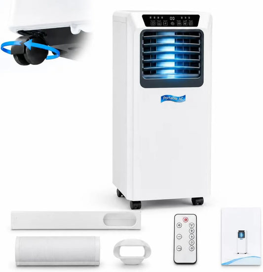 WANGYYDS Ar condicionado, Móvel 7000/9000 BTU com kit de evacuação, capacidade nominal 7000/9000 BTU, h com comando à distância, arrefecimento eficiente, Ventilador