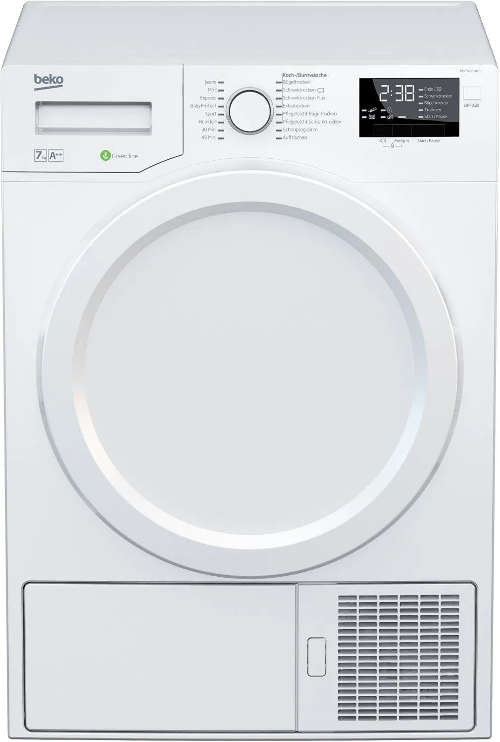 Beko HW3 Dryer, 7 kg, Beko DPY 7405 HW3 Secador de bomba de calor