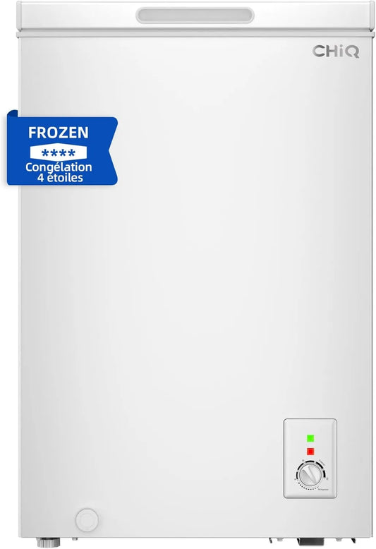 Congelador FCF98DE, 99 L, 54, 5 x 47, 6 x 83, 5 cm, grelhador, termostato, armário congelador, branco, congelador de 4 estrelas, caixa de congelador CHiQ 99L