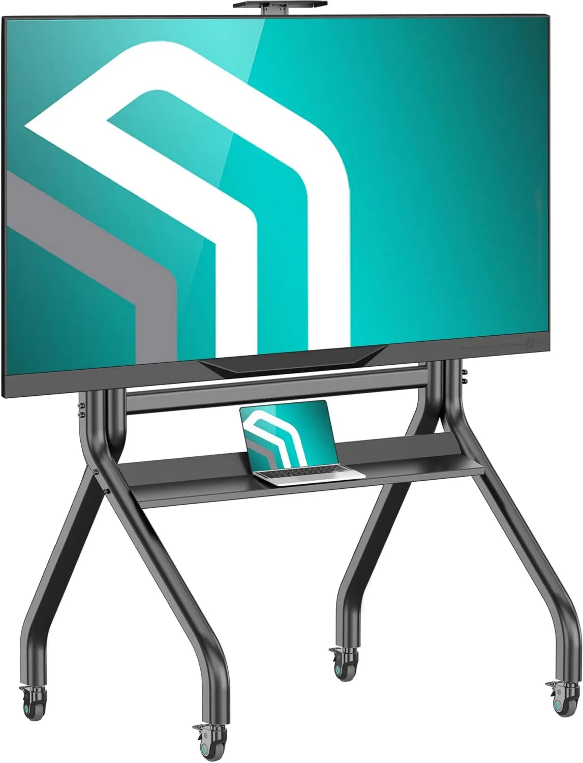 ONKRON suporte de TV TS2080-B, 60 polegadas, rodas móveis, preto, Max VESA 1000x600, altura ajustável até 1580 mm, 120 kg, suporte de TV móvel