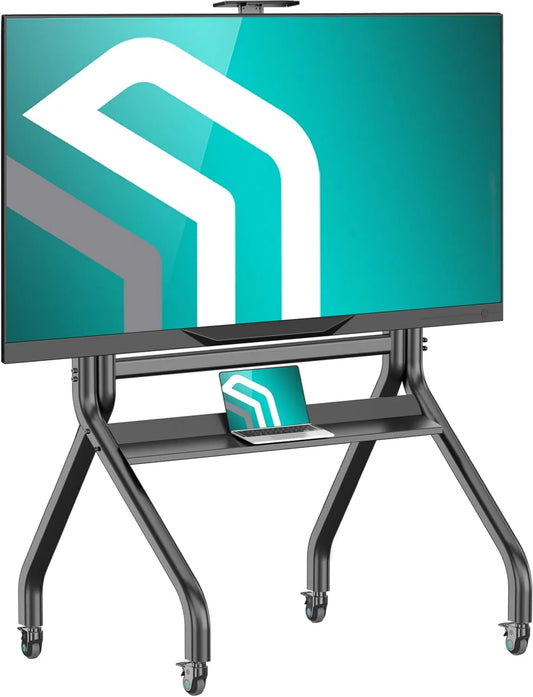 ONKRON suporte de TV TS2080-B, 60 polegadas, rodas móveis, preto, Max VESA 1000x600, altura ajustável até 1580 mm, 120 kg, suporte de TV móvel