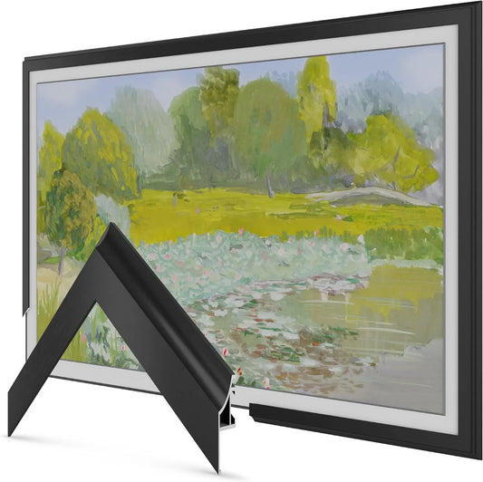 Frame My TV Samsung Smart TV, 32 polegadas, TV, compatível com moldura de TV 2021-2024, Deco Alloy TV frame, preto moldura anodizada compatível apenas