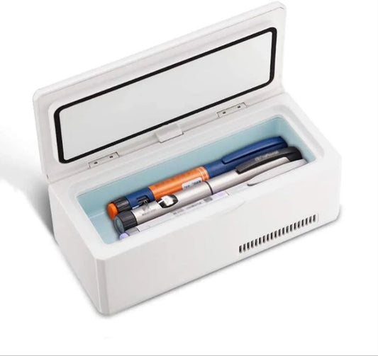 Frigorífico médico portátil, 2 a 18 °C, transporte de insulina e medicamentos, LEVIOC'S Electric cooler para insulina