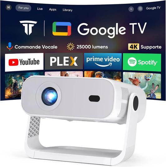 Wielio Google 1080p iOS, Android, PS5 Smart TV, 30 dB, TV, 4K UHD, Wi-Fi, Bluetooth, app, Android OS, silencioso, 250 ANSI, resolução nativa